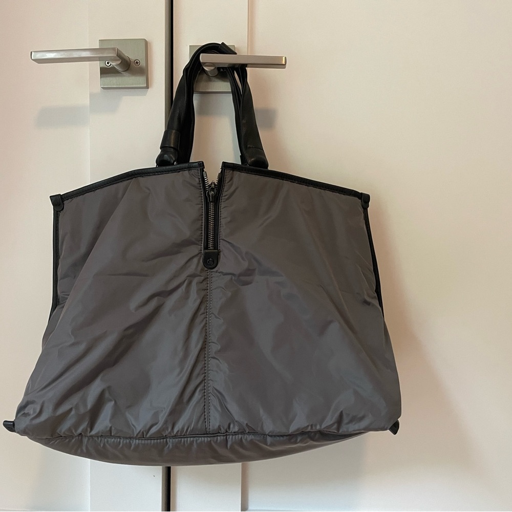 Moncler gray nylon tote bag